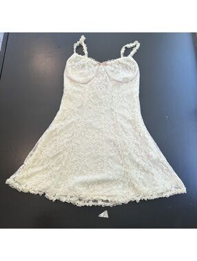 UNIF Cream Lace Slip Dress Size M